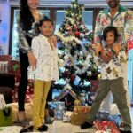 Kanchi Kaul Instagram - From our hearts to yours , Sending heaps of festive fun and joy your way! May your Christmas be filled with laughter, love, and the magic of the season. 🎅🎉 #MerryAndBright #merrychristmas #favouritetimeofyear 🎄💚🎄💚🎄💚