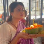 Karunya Ram Instagram - Divine 🙏🏻💜🤍✨ : : #karunyaram #milkybeautykarunyaram Adichunchanagiri Temple