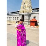 Karunya Ram Instagram - Divine mood feel the spirituality vibes belive in yourself 🙏🏻 💜🤍 : : : #karunyaram #milkybeautykarunyaram Adichunchanagiri Temple