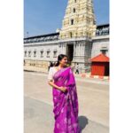Karunya Ram Instagram - Divine mood feel the spirituality vibes belive in yourself 🙏🏻 💜🤍 : : : #karunyaram #milkybeautykarunyaram Adichunchanagiri Temple