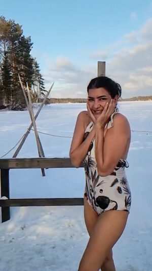 Lakshmi Manchu Instagram - Frozen thrill, no chill! ❄️ #CryoTherapy #FinlandDiaries