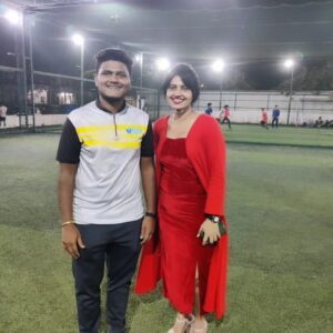 Leslie Tripathy Instagram - Great to meet Leslie Tripathy mam
(Multi-lingual Award Winning, Popular Model , Social Media Influencer,Indian Actress & T.V Debator & Author Of Motivational Book ('Because I Am A GIRL' ) At Football Tournament Wish was Organised By Avenger Soccer Academy with My Mentor Surya Gauda (Bhai) (Vice President of Mumbai Utkal Samiti)