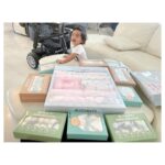 Loveleen Kaur Sasan Instagram - One of my favourite soft breathable muslins, towels, napkins for Royce. Thank you for sending this really soft & comfy hampers🤩🤩 love it @dotmom.in ❤️