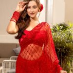 Madalsa Sharma Instagram - Diwali festivities begin✨❤️ Happy Dhanteras to everyone😍 May this festive season bring health,wealth to you and your family💰🫶🧿 PS - The last photo is my favourite❤️😍 📸 @artographybysagar Styled by - @camy1411 🥻 - @kalkifashion Blouse - @ranbirmukherjeeofficial Bangles - @ijewels009 HMU by - @makeupbychanch Assisted by - @makeupbyannuja Location courtesy-@blanco_bandra Managed by - @didooshruti Team- @thetamannasantra @pahujalavina . . . . #dhanteras #diwali #madalsasharma #kavya #festive #photooftheday #ootd #red #instagood #instadaily