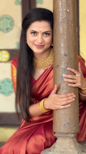 Madhumitha H Instagram - Glimpses ✨🌸

#traditional #redsaree #loveforsaree #pattusaree #temple #saree #jewelry #sareelove #keepitsimple #makeup #adshoot