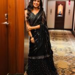 Madhumitha H Instagram - My soul speaking colour 🖤💫 . Hairstyle - @mahesh_hairstylist #beyou #blacklove #lehenga #soulcolours #smile #pose #curlyhair #curls