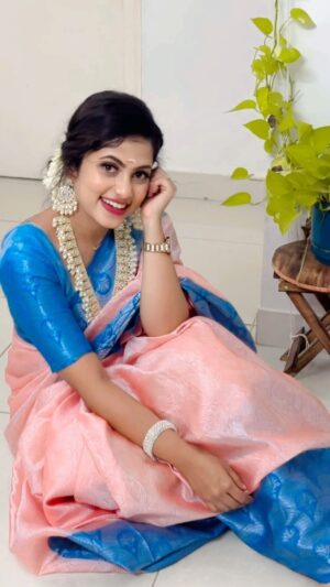 Madhumitha H Instagram - Happily ever drapped ✨🩷
Hairdo - @prabavathi_madhu 

#smilemore #festivelook #saree #traditonal #pinksaree #sareelove #jewelry #jewellery #whitejewelry #ethnic #ayudhapooja #loveyourself #jawan #tamil #tamilreels #hayyoda #trend #trending #chaleya #srk #nayanthara