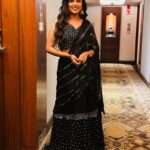 Madhumitha H Instagram - My soul speaking colour 🖤💫 . Hairstyle - @mahesh_hairstylist #beyou #blacklove #lehenga #soulcolours #smile #pose #curlyhair #curls