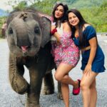 Madhumitha H Instagram - So here it comes! I agreed to the whole trip for this kutty @madhumitha.h_official. She is a beach gurl and i am a mountain wala 😉 and i lov animals. So i had an agreement with her to show me elephant 😝 but she failed it by mistake and i went mad 😠. So later today she tried harder and harder and took me there somehow but we ran out of cash, she pleaded, managed somehow within the money and i was flaunting ♥️♥️♥️ i even got mad that she didn’t click my pics properly so she asked for retake and clicked me again ♥️♥️♥️ em sorry babieeee and ilovuuu the most♥️♥️ never leaving ur side 🤣 cheers to many of my useless fights kuttieeeee🧿🧿🧿 always with u my pysch Aonang Elephant Sanctuary