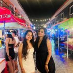 Madhumitha H Instagram – We made it  to the WORLDS BEST PARTY 🪩🎉🎊
Full moon party 🌖

#besties #fullmoonparty #kohsamui #thailand #girlstrip #party #worldsbestparty #love #justtwogirlshavingfun #balckandwhite #partytime Full Moon Party Koh Phangan