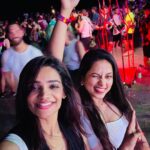 Madhumitha H Instagram - We made it to the WORLDS BEST PARTY 🪩🎉🎊 Full moon party 🌖 #besties #fullmoonparty #kohsamui #thailand #girlstrip #party #worldsbestparty #love #justtwogirlshavingfun #balckandwhite #partytime Full Moon Party Koh Phangan