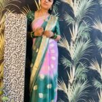 Mahalakshmi Shankar Instagram - Beautiful soft georgette saree from @anoos_collections.321 Jewellery from @jd.boutiques Blouse designed and stitched by @lakshmi_lv14