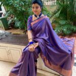 Mahalakshmi Shankar Instagram - Beautiful silk saree with worked blouse from @rangoli_storez Blouse stitched by @lakshmi_lv14
