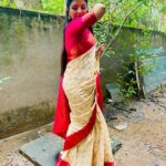 Mahalakshmi Shankar Instagram - After hearing from my friend, bought this beautiful korvai silk saree and beautiful pearl set from @athyiaattirestudio. Iam totally impressed. The saree was of good quality and in fact better looking in person than on the picture. Completely satisfied. Blouse designed and stitched by @lakshmi_lv14 Hair stylist @jenifer_hair_stylist_official