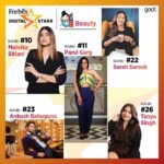 Malvika Sitlani Instagram - #DigitalStars2023 | Rounding out the Top 10, @malvikasitlaniofficial is an influencer-turned-entrepreneur, while @itistanyasingh (Rank 26) is a certified cosmetologist sharing DIY tips for beauty products. @goat_india_ @thegoatagency