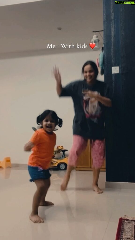 Nakshatra Murthy Instagram - With my butu @monisha_liya Liyana 🌼 & bublooo ⚡ ……. Vibing with kids 😂❤