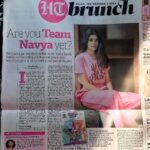 Navya Naveli Nanda Instagram – Thank you @htbrunch 💓