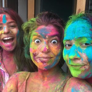 Nidhi Bhanushali Instagram - So grateful for this day to have repeatedly, with out fail, every year filled my life with joy and colours (literally).

Happy Holi 🌈

Taking this opportunity to share this cute video @surfingindia & @shreyas__pawar made from last year’s holi. 

P.s. - Incredibly missing my family and friends back at home. This occasion will always be slightly incomplete without them by my side.