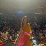 Nidhi Shah Instagram - Embrace the power of Goddess Durga within you and conquer your fears. Let the divine energy of Durga Ashtami bring peace, harmony and success 🙏🏼✨ HAPPY ASHTAMI ✨ About last night ❤️Hyderabad you were amazing. It was simply surreal. Thank you for your immense love🫶✨ #gratitude 🙏🏼 Styled by @thedotdiary @thedottstyle Outfit by @basilleafworld
