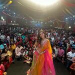 Nidhi Shah Instagram - Embrace the power of Goddess Durga within you and conquer your fears. Let the divine energy of Durga Ashtami bring peace, harmony and success 🙏🏼✨ HAPPY ASHTAMI ✨ About last night ❤️Hyderabad you were amazing. It was simply surreal. Thank you for your immense love🫶✨ #gratitude 🙏🏼 Styled by @thedotdiary @thedottstyle Outfit by @basilleafworld
