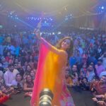 Nidhi Shah Instagram - Embrace the power of Goddess Durga within you and conquer your fears. Let the divine energy of Durga Ashtami bring peace, harmony and success 🙏🏼✨ HAPPY ASHTAMI ✨ About last night ❤️Hyderabad you were amazing. It was simply surreal. Thank you for your immense love🫶✨ #gratitude 🙏🏼 Styled by @thedotdiary @thedottstyle Outfit by @basilleafworld