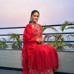 Nisha Guragain Instagram - Bright thoughts, bright attire! ❤️ Outfit- @lapink_by_pink_lifestyle