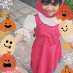 Nisha Krishnan Instagram - Masha on her way for Trick-or-treat 🍬🍭🍫🍪😋 #Halloween #mashaandthebear #mashacostume #trickortreat #samairaganesh