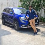 Nisha Krishnan Instagram - And the wait is finally over !! Our fully loaded XUV700 AX7L luxury version finally arrives home 😍 Super proud of owning 'A made in India' car brand which matches and even betters many foreign luxury car brands in its looks, functionality and safety features ! Thank u Team @mahindraxuv700 for going the extra mile to make ur customers happy and making sure the delivery experience was perfect 👌👌 #newcar #xuv700 #feeltherush #happyfamily #mahindra #AX7L #XUV700 #madeinindia #proudindian