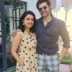Nisha Krishnan Instagram - A picture together after a long time 😅😁💖 @talk2ganesh 😘 swipe right to see how Sammy was complaining that we took pictures without her 🤐🙄🙃😅