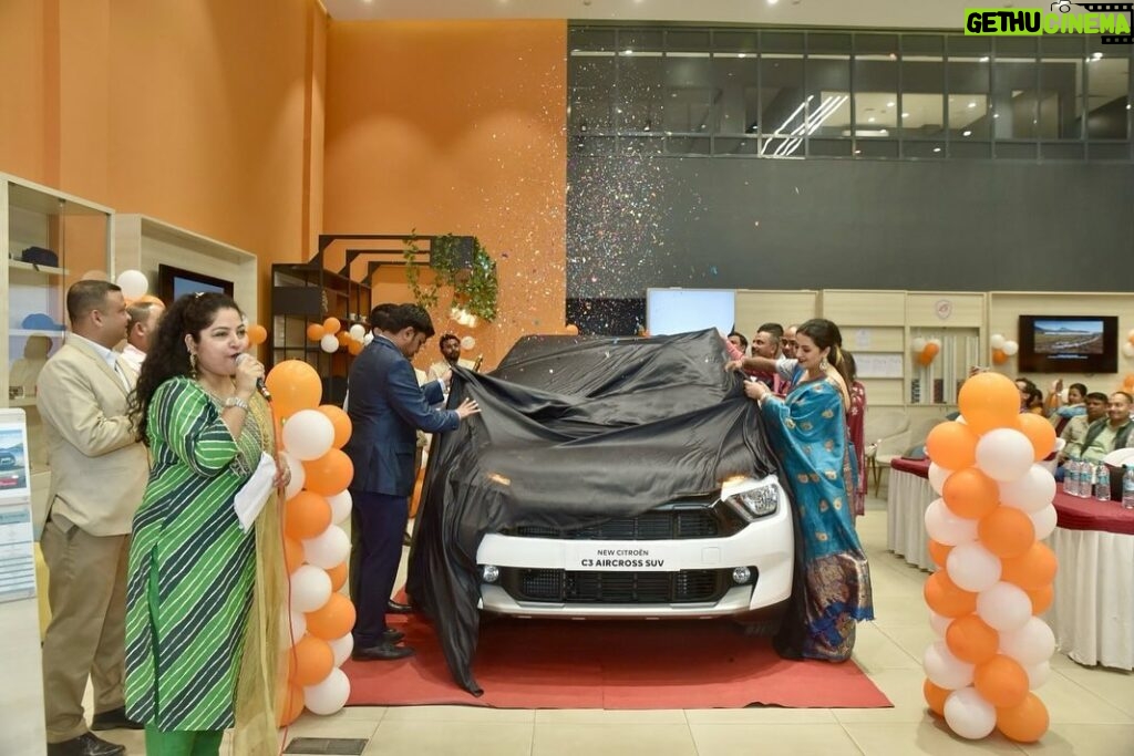 Nishita Goswami Instagram - Grand launch of 2023 Citroen C3 Aircross at Ciroen Showroom, Beltola Highway. My best wishes to the entire team. A car that every family should have. . . . . . #FutureOfDriving #UnveilingInnovation #NewCarVibes #RideInStyle #RevolutionOnWheels #CarLaunch #SleekDesigns #AutomotiveExcellence #DrivingIntoTheFuture #LuxuryOnWheels #InnovationInMotion #NewCarFeeling #IgniteYourJourney #CarEnthusiast #roadshowcase