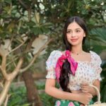 Nitanshi Goel Instagram - Princess of my own fairytale! 🌸🧚‍♀️ . . Product code : Scrunchie: S247025368 Top: 86384144 . . . . #Meesho #meeshoapp #fashion #meeshohaul #meeshofinds