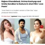 Onima Kashyap Instagram - 😊 lovepoem.. a modern version of Devdas ❤️#work # #newproject #shortfilm #shootdiaries ##devdas #lovepoem