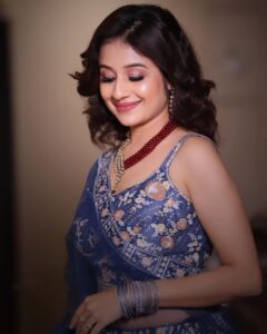 Paridhi Sharma Instagram - Life begins where fear ends.. #lahenga #style #indianoutfit #blue #festive Styledby - @stylebyriyajn Outfit - @chaashni.couture