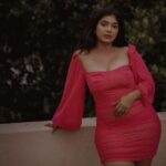 Parvathy Saran Instagram - fiercely feminine 🦩 . Shot by @you_and_i_studios MUA @tarangini_mua Styling @meghal_chauhan