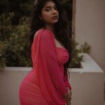 Parvathy Saran Instagram - fiercely feminine 🦩 . Shot by @you_and_i_studios MUA @tarangini_mua Styling @meghal_chauhan