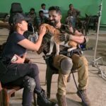Pooja Ramachandran Instagram - With the cute and adorable ‘Hector’ one of our lead actors. Watch THE VILLAGE streaming now only on @primevideoin #thevillageonprime #thevillageonprimevideo #webseries #bingewatch