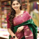 Pranika Dhakshu Instagram - மிகப்பிடித்த பாடல் ஒன்றை கேட்கும்போது எப்படியென்றுதான் தெரியவில்லை உன் முகம் கண்முன் வந்துவிடுகிறது…!!!!🦋🍃 Silksaree @thechennaisilks Click @skmani_photography MUAH @thanushiya_bridal_studio . . . #pranikadhakshu #zara #chennaisilks #silksaree #kanchipuramsilksaree #creator #new #kushimovie #kushi @samantharuthprabhuoffl @thedeverakonda #shethepeople The Chennai Silks - Madurai