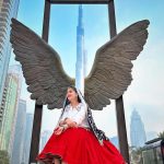 Pranjal Dahiya Instagram - Just be yourself, there is no one better✨ . . . #pranjaldahiya #gulabiqueen Burj Khalifa, Dubai
