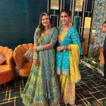 Pranjal Dahiya Instagram - congratulations 🥳 @theuchana wish you a happy married life ❤️ and Had a amazing evening with you guys 🫶🏻🥰 . . #pranjaldahiya #gulabiqueen
