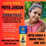 Priya Jerson Instagram – Thank you all for showering me with your love and support till now❤️🙏🏽 Finally im gonna perform on the grand finale stage of Super Singer Season 9 on June 25th. The voting lines are open now until 25th June and dont forget to vote for your favourite contestant ❤️
#supersinger #supersinger9 #vijaytelevision #priyajerson