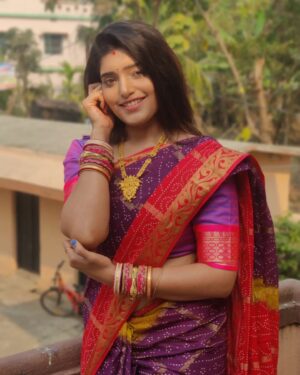 Priyanka Panigrahi Instagram - #gdmrngworld😘😘😍💕💕🙈❤️
#saree😍😍😍