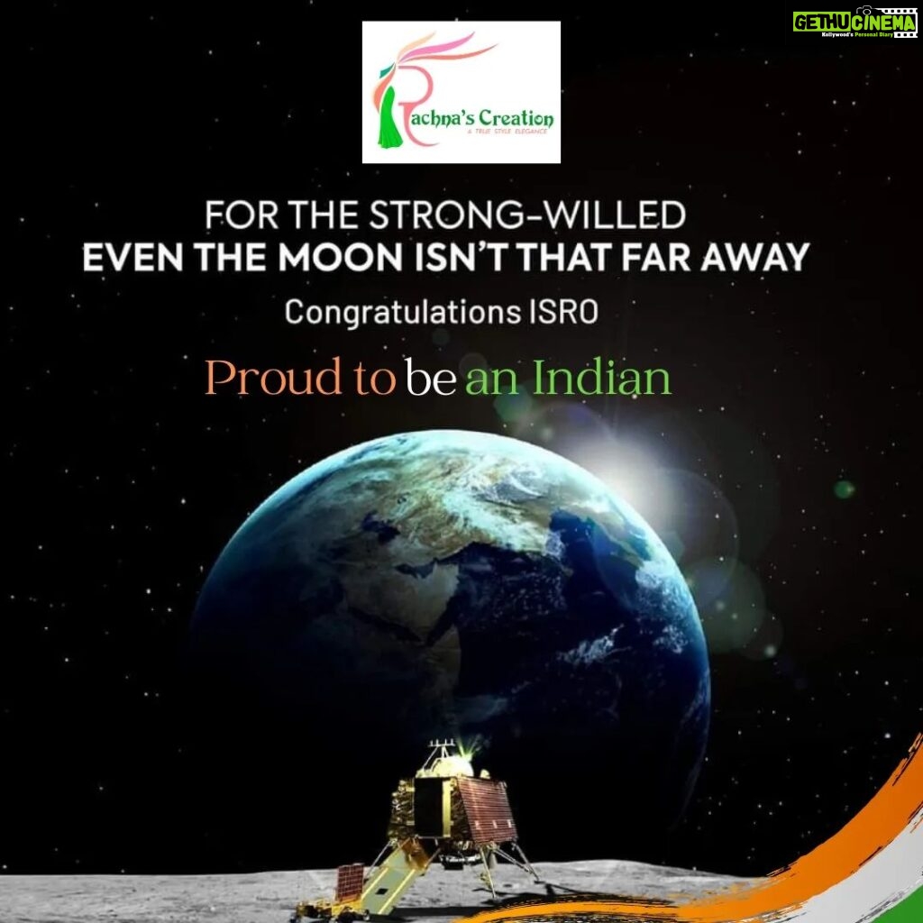 Rachna Banerjee Instagram - Congratulations Team #isro for creating history! Proud to be an Indian🇮🇳 #chandrayan3 #isro #isromissions #isroindia #isroscientists #missionaccomplished✔️ #lunarlanding #india #proudtobeindian #iloveindia #iloveindia🇮🇳 #lunar #mission #moon