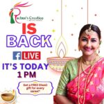 Rachna Banerjee Instagram – Shubho Bijoya & Festive wishes to All!🙏❤️ 🎉Excited to announce that Rachna’s Creation is BACK with the FB LIVE with a DHAMAKA!🎊🧨✨️JOIN the FB LIVE at 1PM TODAY and get a FREE DIWALI GIFT with EVERY SAREE! DON’T MISS! 🛍️🛒🎁🎊

#shubhobijoya #FBLive #ITSTODAY #diwali #diwaligifts #dhamaka #festivewishes #festivevibes #FestiveFashion #festiveoffer #festivewear #fb #instagood #instagram #monday #potd #Fashionista #fashionstyle #saree