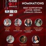 Rasika Dugal Instagram - Delighted to be nominated alongside these incredibly talented women ❤️ @itsharleensethi @nimratofficial @radhikamadan @battatawada @tillotamashome. Thank you @filmfare 🙏 #Repost @filmfare Here are the nominations for Best Supporting Actor, Series (Female): Drama for the Filmfare OTT Awards 2023.