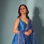Rasika Dugal Instagram - 💙💙 Outfit: @priyalprakashhouseofdesign Jewellery: @sanzanyjewels MUA: @mayura_makeup_hair Styling: @who_wore_what_when 📸: @chandrahas_prabhu