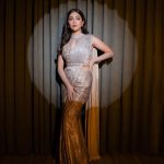 Ridhima Pandit Instagram - “Elegance and grace in the spotlight’s embrace“ . . . Shot by @nikhil.p.sawant Styled by @krishi1606 Wearing @rachitkhannaofficial Accessories @milsilaccessories Makeup: @mua_blissvinali Hair: @makeupby.apurva