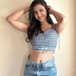 Ritika Shrotri Instagram - You glow differently when you’re happy..! 🤍 #blue #insta #photooftheday #outfit #denim