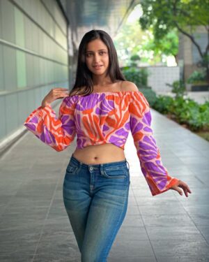 Ritika Shrotri Instagram - Colourful 💜 

#casual #patterns #smile #photooftheday #denim #outfit