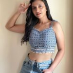 Ritika Shrotri Instagram - You glow differently when you’re happy..! 🤍 #blue #insta #photooftheday #outfit #denim
