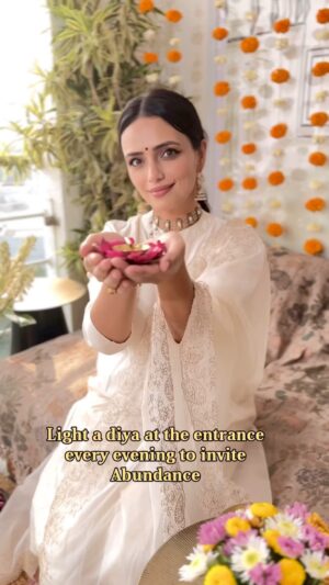 Roshni Chopra Instagram - Inviting Abundance this Diwali 🪔❤️Im not usually superstitious- but these little things are so easy to follow and I feel they work ✨✨✨ wishing you guys all the prosperity this festive season 🪔❤️